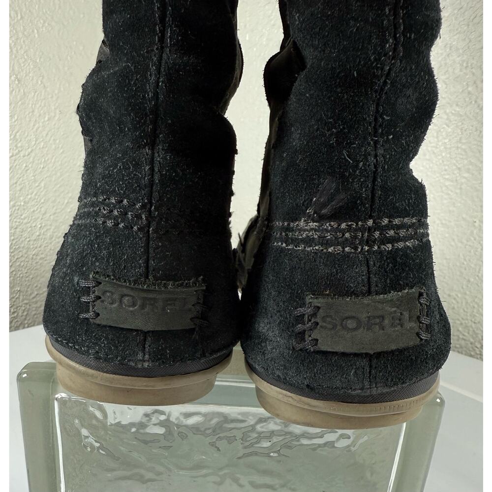 SOREL Sz 7 Joan of Arctic Leather Suede Faux Fur Waterproof Winter Boots - Picture 10 of 10